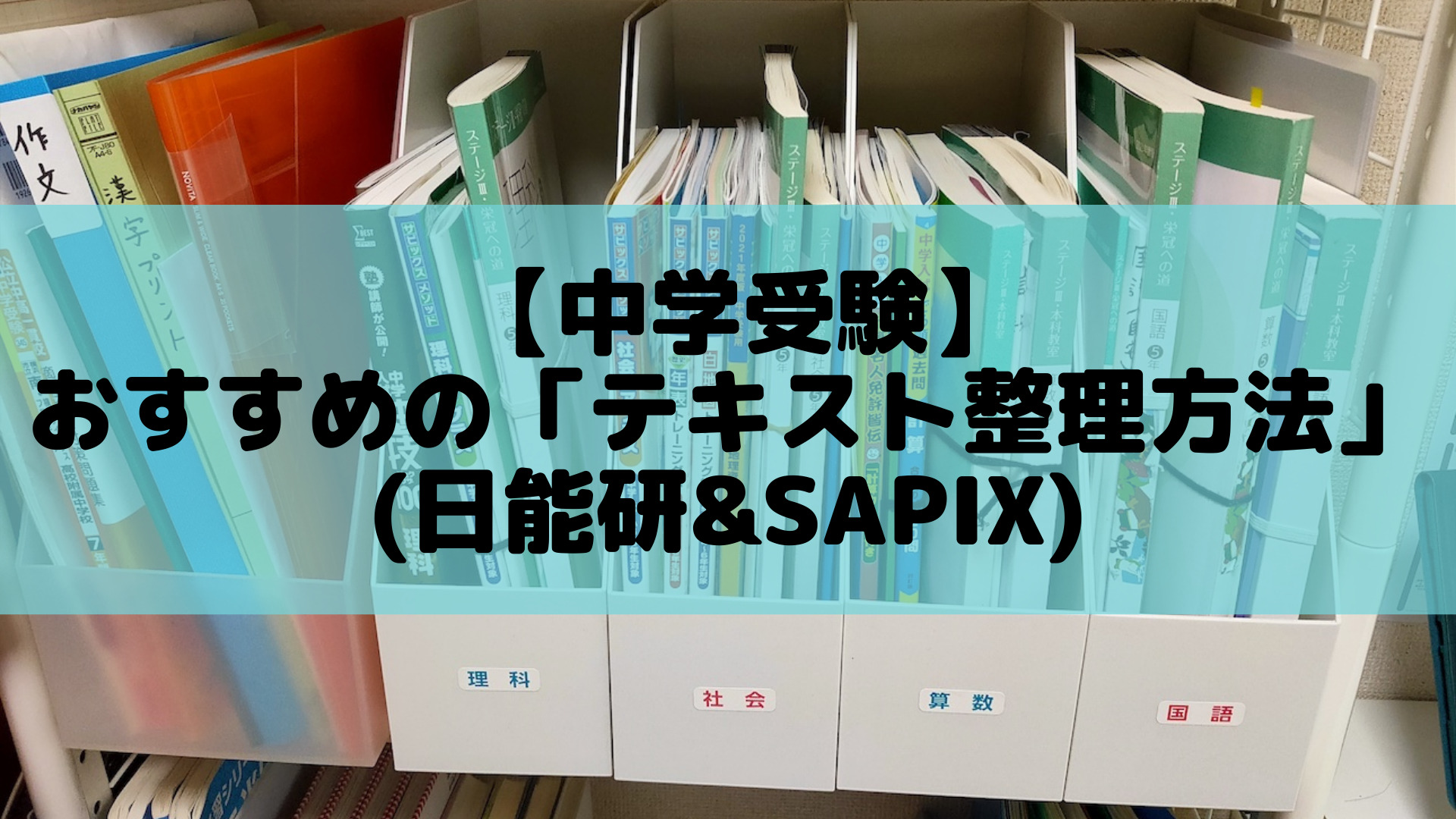 中学受験 おすすめの テキスト整理方法 日能研 Sapix ポチたま中学受験