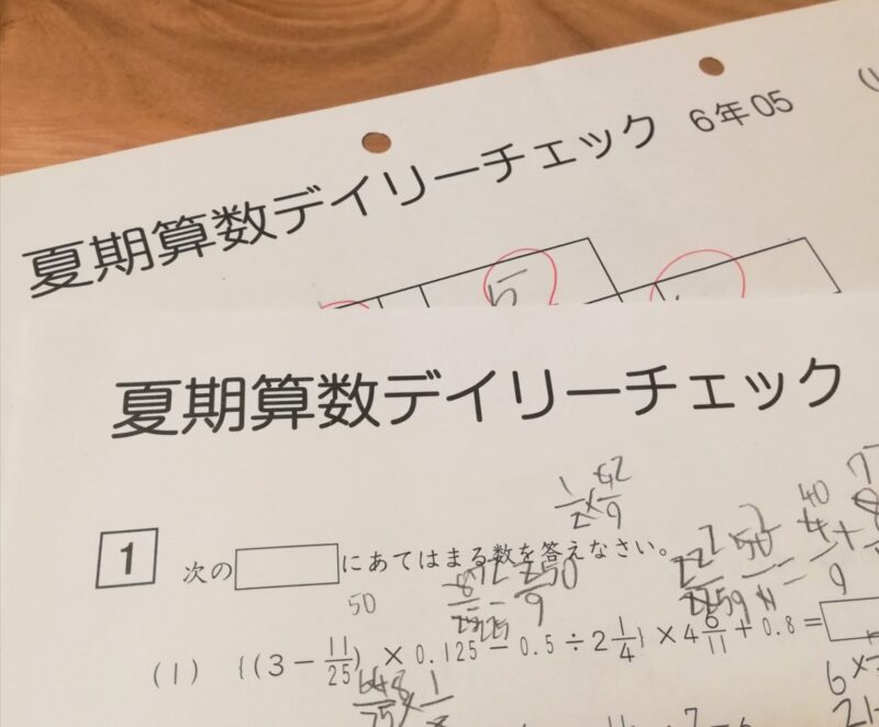 中学受験】夏期講習「算数デイリーチェック」対策(6年/SAPIX) | ポチ 